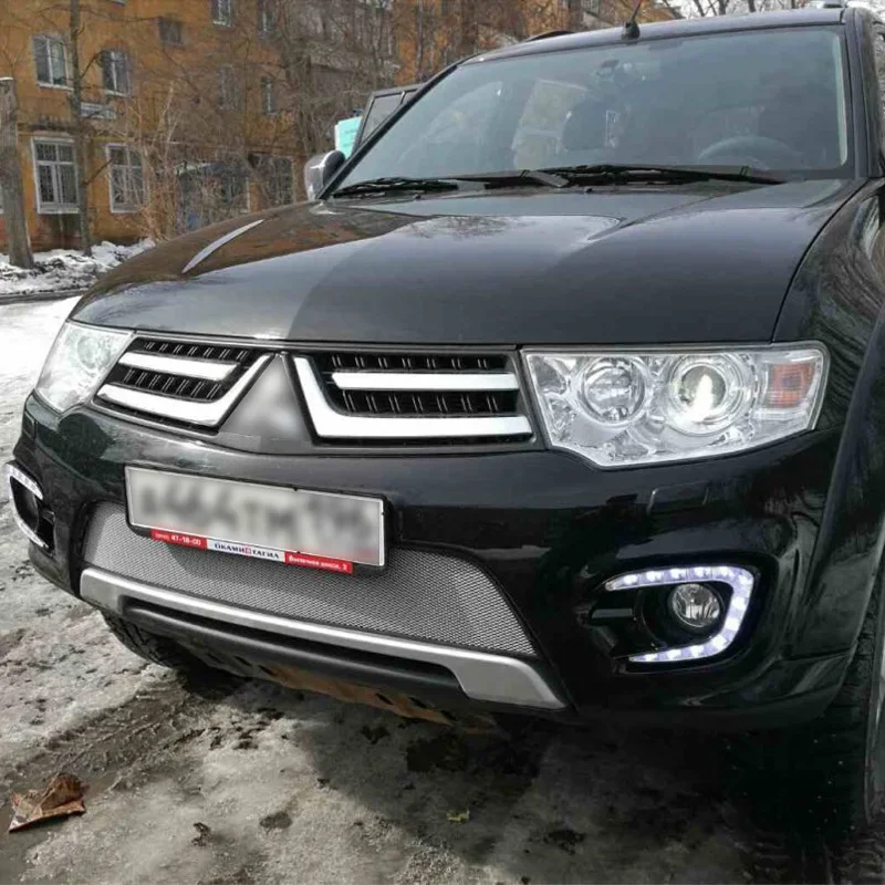

Светодиодные дневные ходовые огни для Mitsubishi Montero Pajero Sport 2013 2014 2015, поворотная желтая автомобильная фара DRL, подарок для отца
