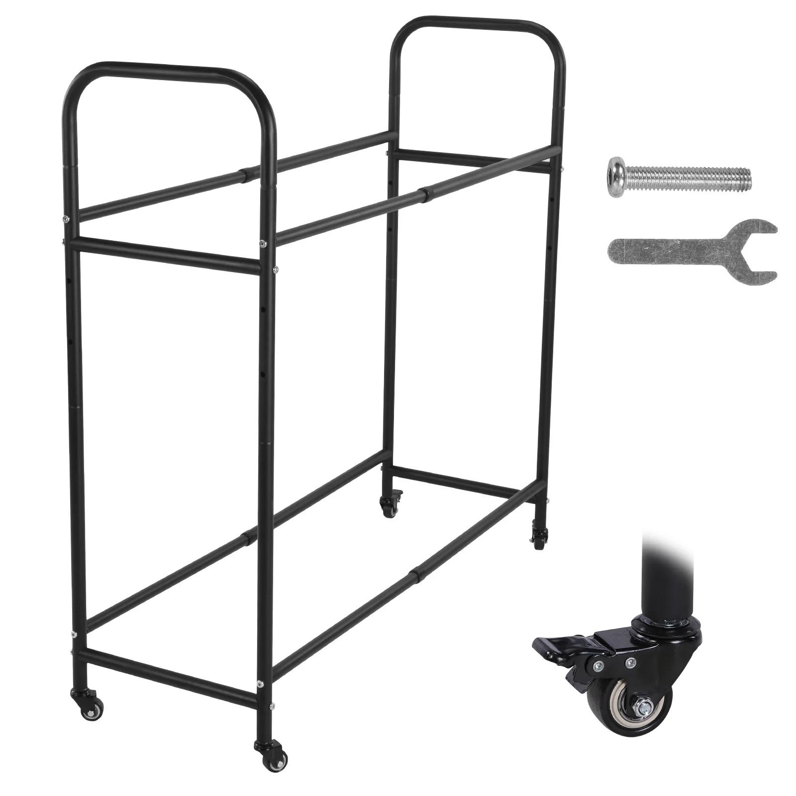 

Adjustable Rolling Tire Rack 24.8-42.51x15.35x44.09 Inch Tire Holder with 4 Swivel Casters for Garage Indoor/Outdoor Use