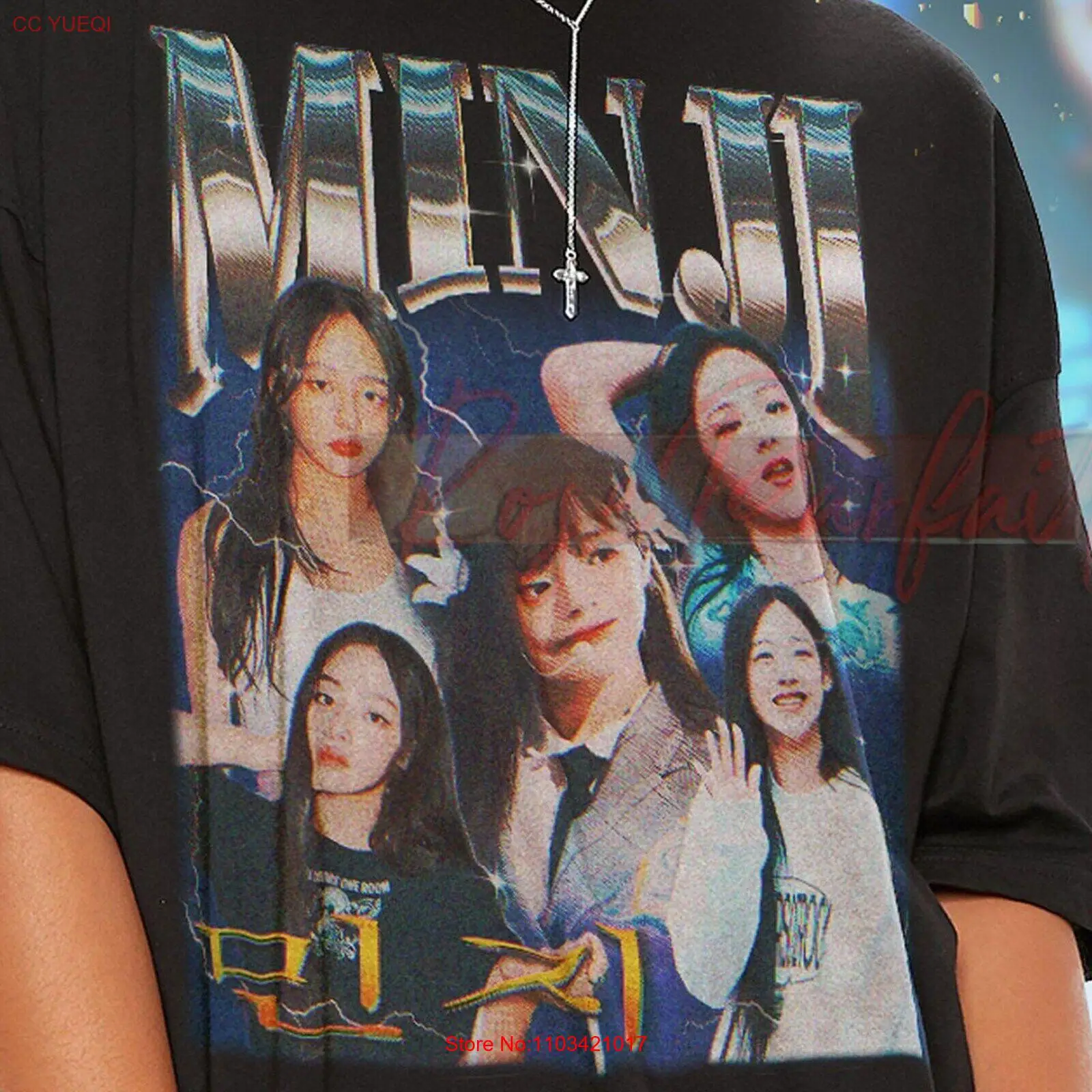 Футболка MINJI-рубашка для фанатов Minji, винтажные футболки Minji, Ретро рубашка Minji L