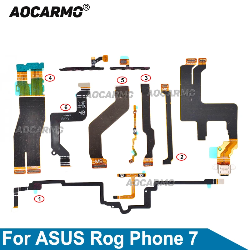 

Aocarmo клавиатура, датчик вспышки, гибкий датчик питания для ASUS ROG Phone 7, разъем материнской платы ROG7, маленький гибкий кабель Bard