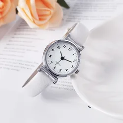 Simple Retro Womens Watch Small Dial Thin Strap Leather Band Quartz Watches for Ladies Wristwatch Clock часы женские наручные