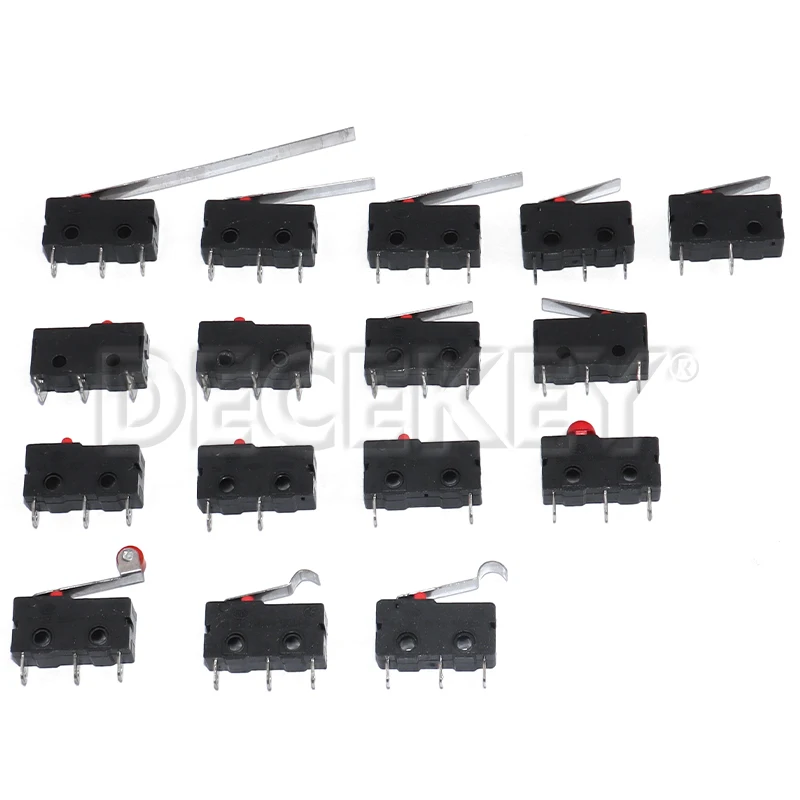 5pcs 5A 125V250V KW12 Travel Limit Switch KW11-3Z-2 With Handle 16mm Contact Button Micro switch KW12-N 2Pin/3Pin KW12-A NO/NC