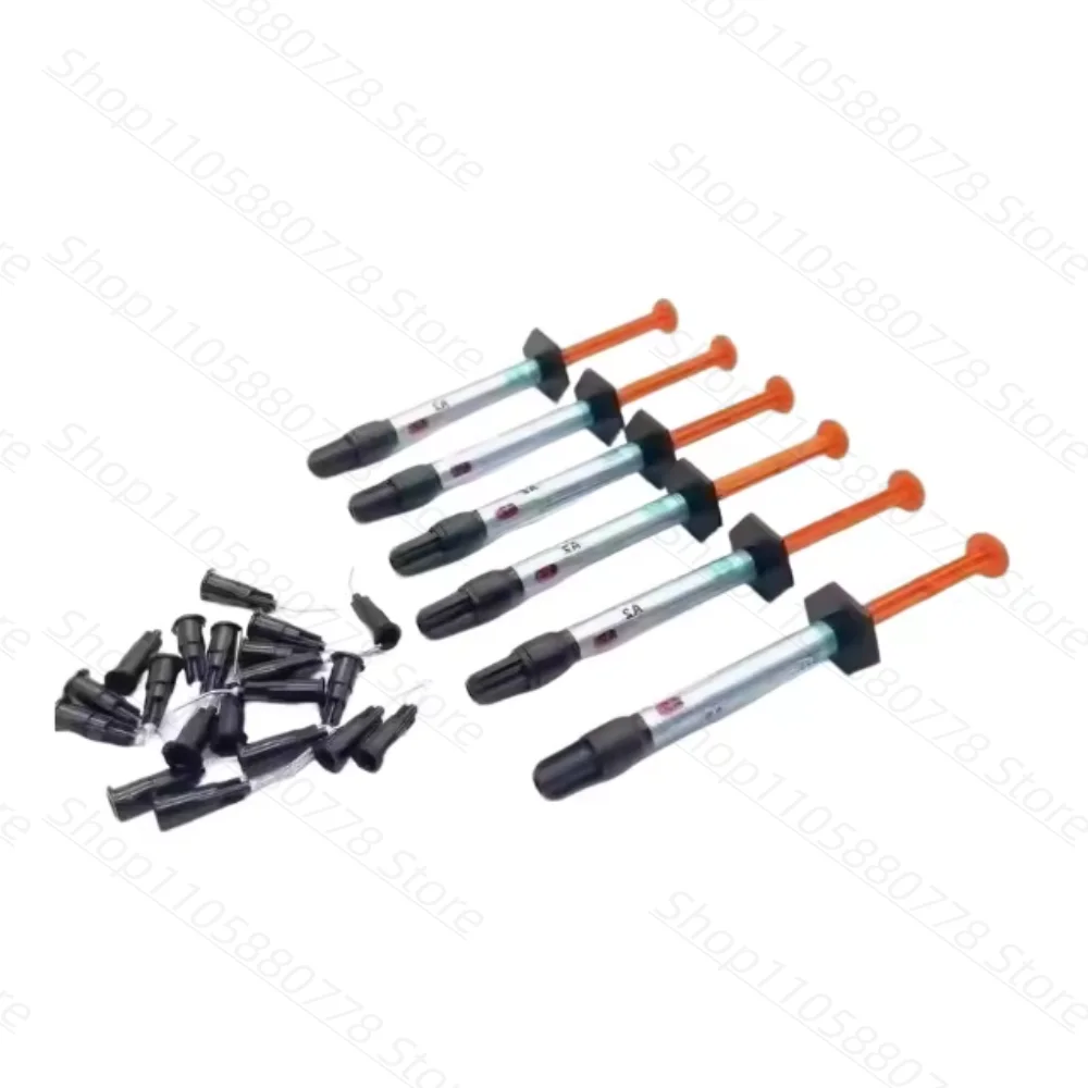 6pcs Fluid Resin Dental Composite A2 A3 Flowable Light Cure Nano Hybrid Teeth Repair Filling Material Restorative