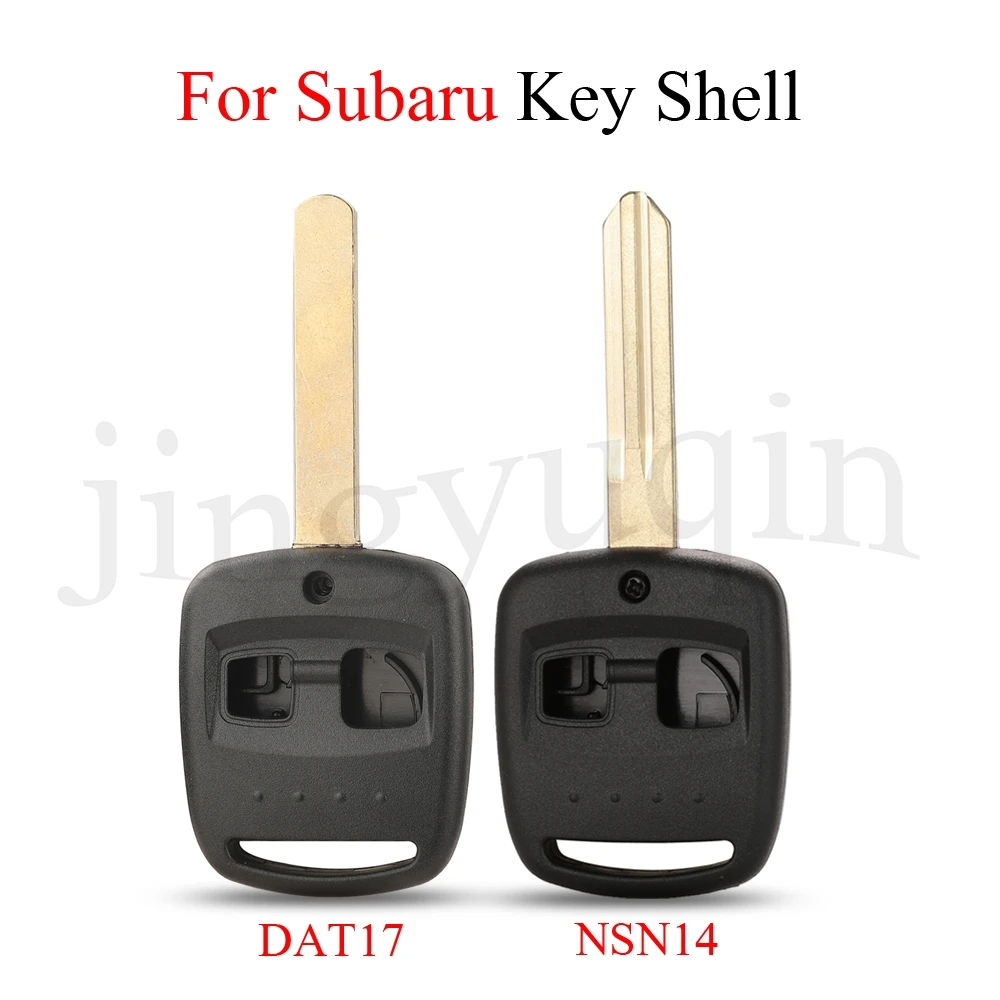 jingyuqin 2 Buttons Remote Key Shell Case Fob Fit For Subaru Forester Legacy Impreza Outback With NSN14/DAT17 Blade