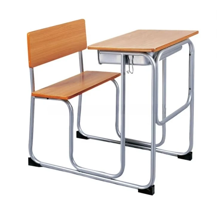 

European Classic Single Classroom Bench Single with School Desks and Chairs