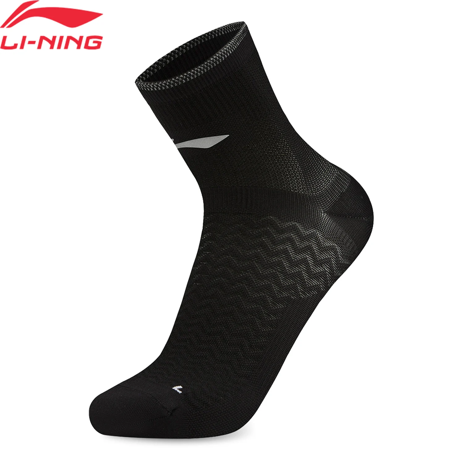 

Li-Ning Unisex Running Socks 77.6%Nylon 19.8%Spandex 2.6%Polyester 22-28cm Reflective Breathable LiNing Durable Socks AWSW091
