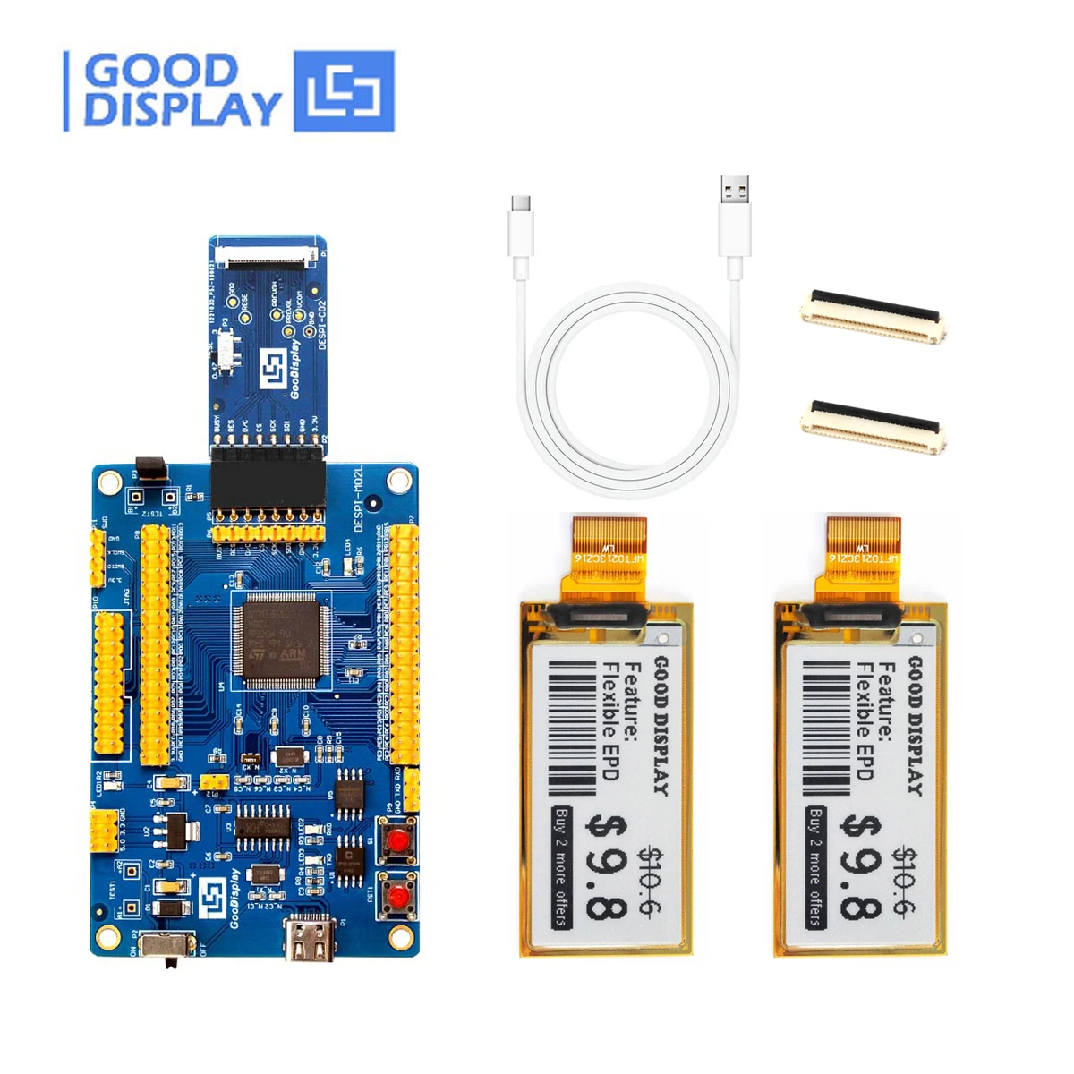 

2.13 Inch E Paper Display STM32 Demo Kit Flexible Partial Refresh Eink