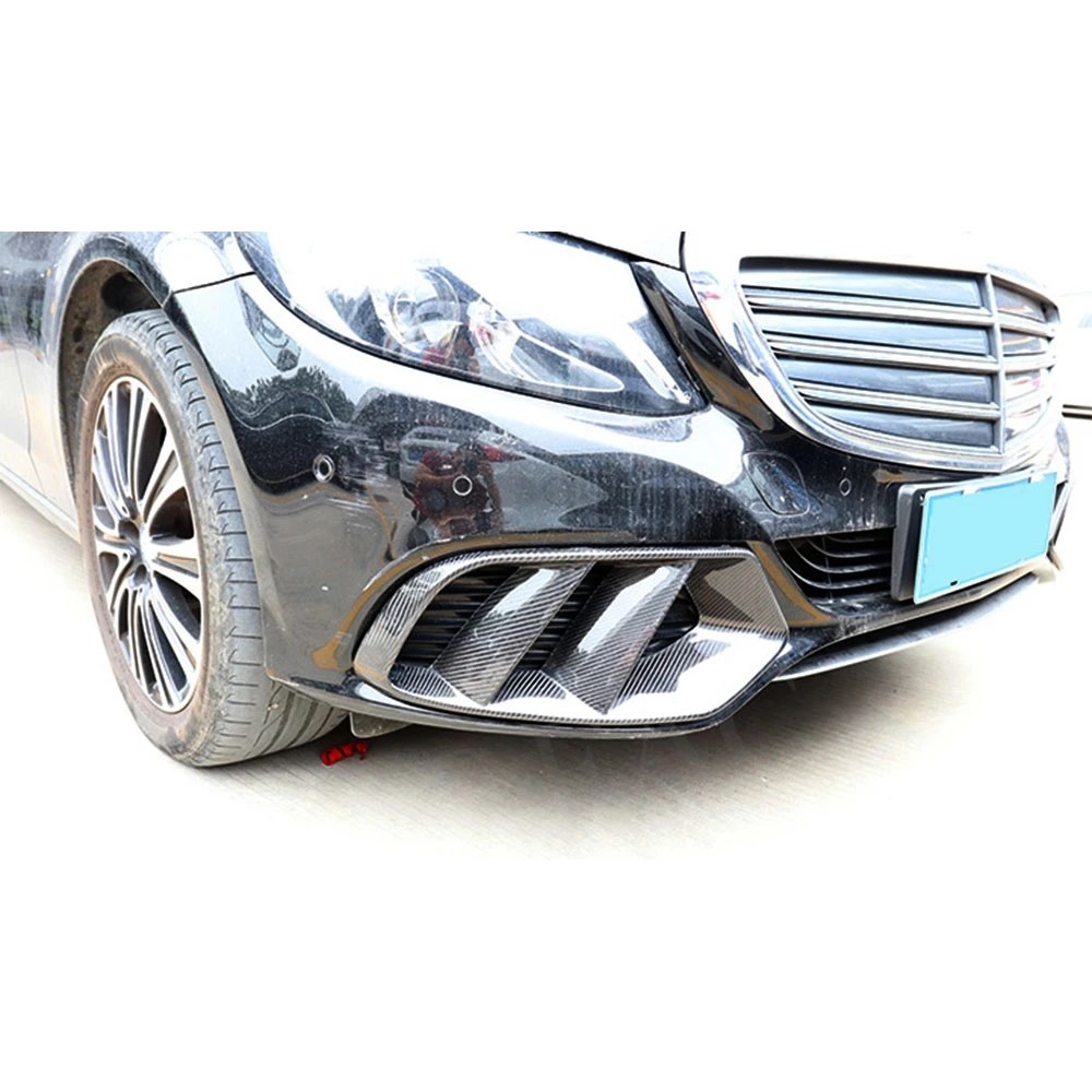 

Передний бампер из углеродного волокна, вентиляционное отверстие, накладка, сетчатая решетка для Mercedes Benz C Class W205 C180, стандартный бампер FRP, комплект кузова