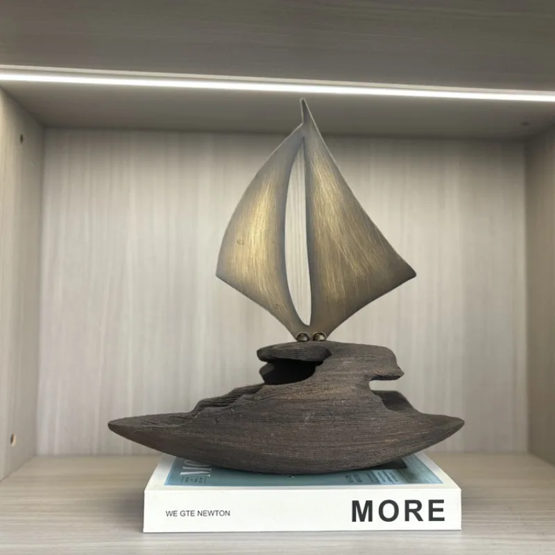 

Light luxury ship model sailing crafts high-end ornaments, office home entrance feng shui art decorations