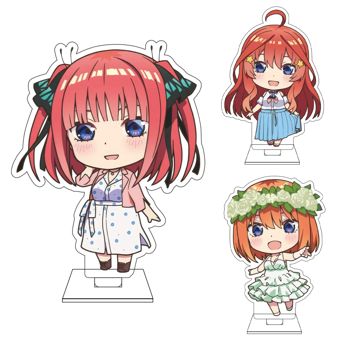 10CM Anime ‌ The Quintessential Quintuplets Cosplay Niedliche Acryl-Figur Standfigur Uesugi Raiha Nakano Ichika Ornamente Geschenke