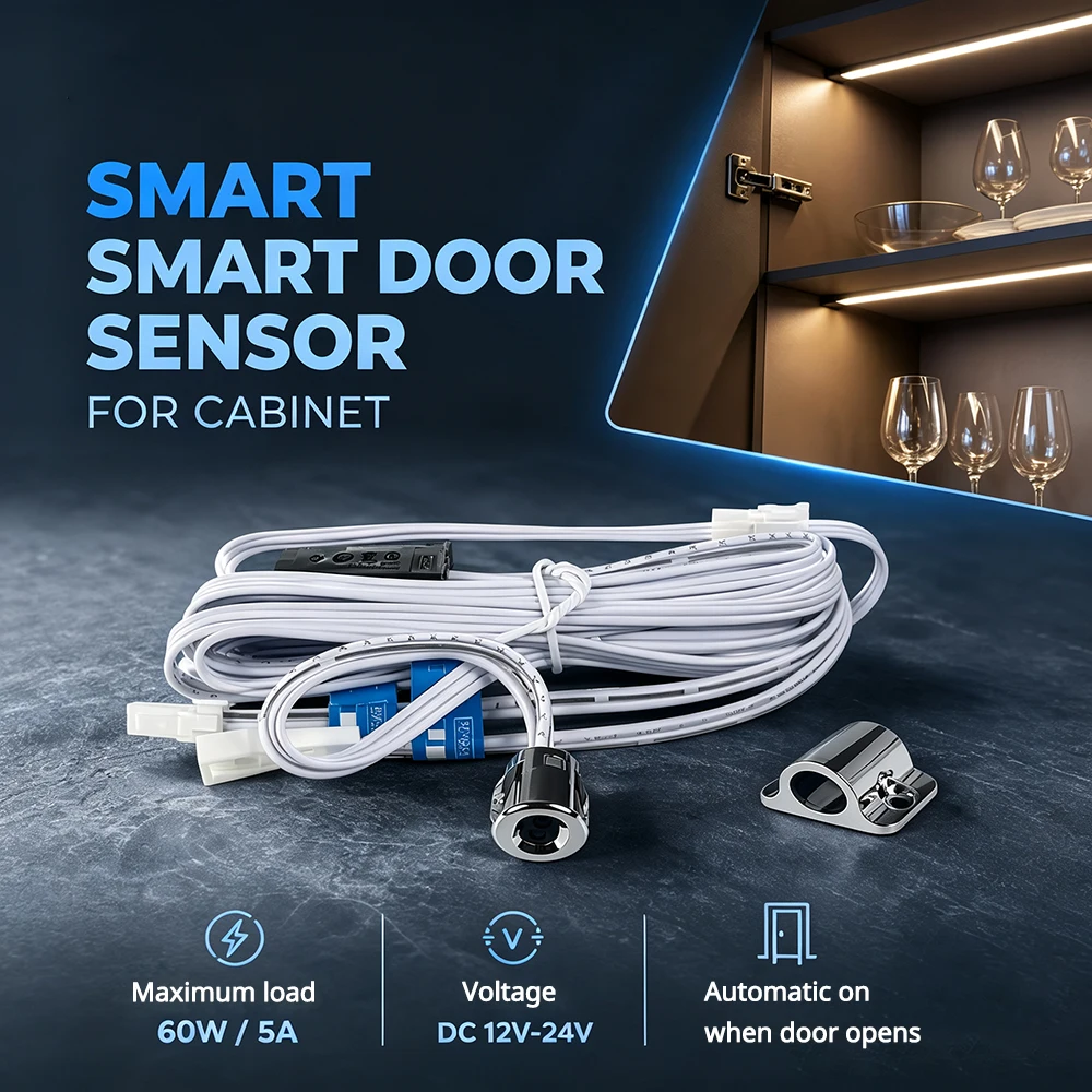 12‑24V LED Cabinet Sensor Switch Hand Wave Touch PIR Human Motion Sensor For Wardrobe Closet Lamp Controller
