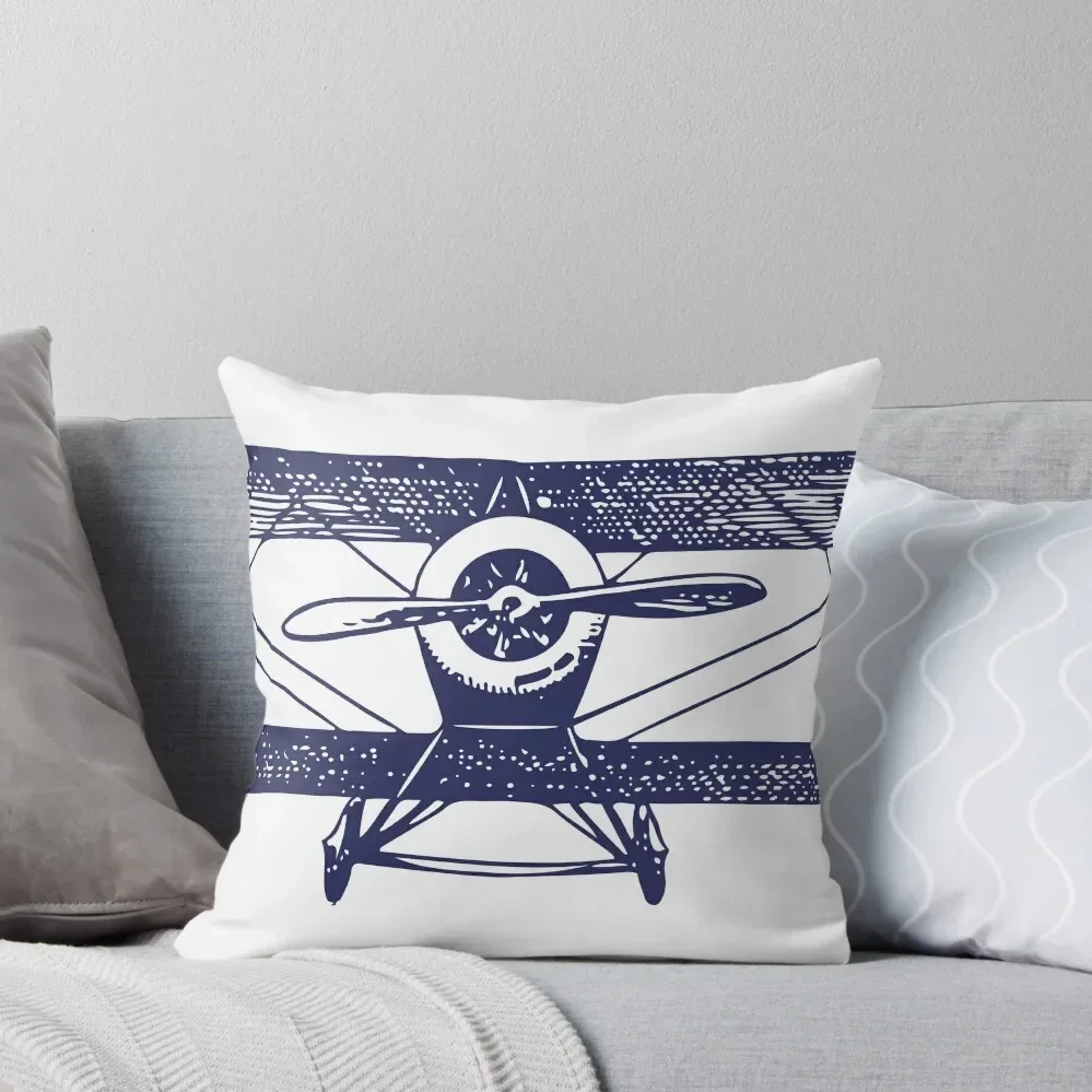 Vintage Airplane - Born to Fly Throw Pillow Decorative Cushions Luxury Sofa Cushions Pillow