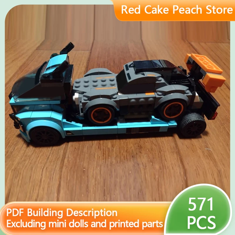 

Модель городской автомобиль MOC, строительные кирпичи, автомобильный транспортер, модульная технология, детские праздничные подарки, сборные игрушки, костюм