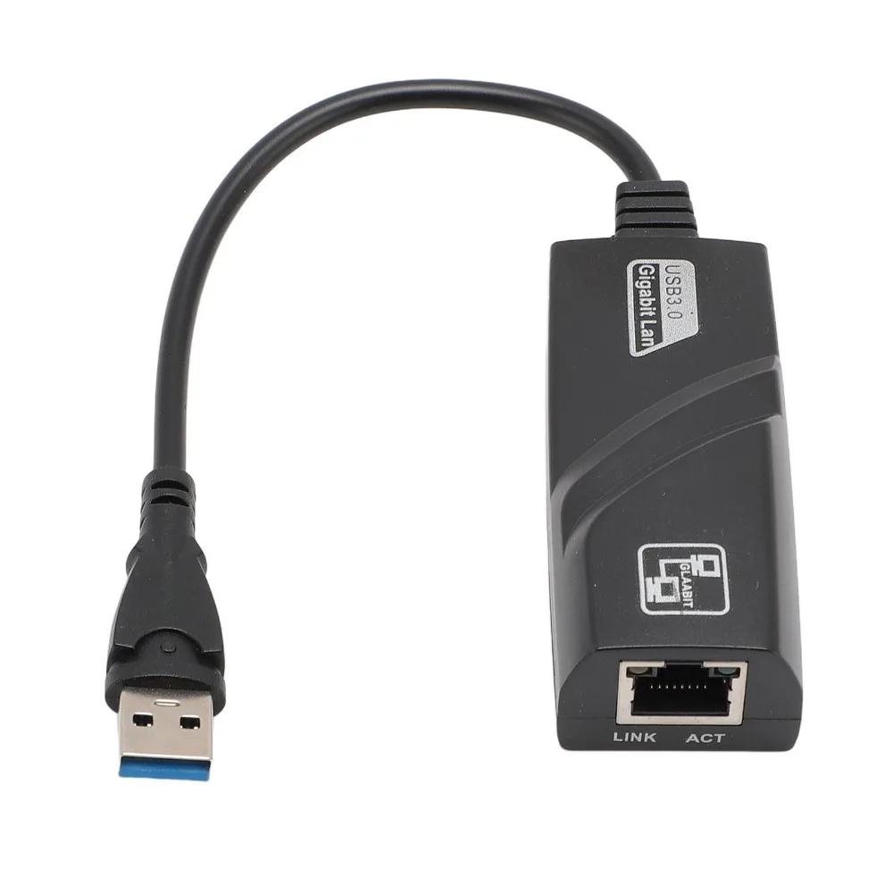 

Практичный сетевой адаптер USB 3.0 10/100/1000 Мбит/с, портативный адаптер RJ45 LAN, гигабитный Ethernet-адаптер для настольных ПК, Plug and Play