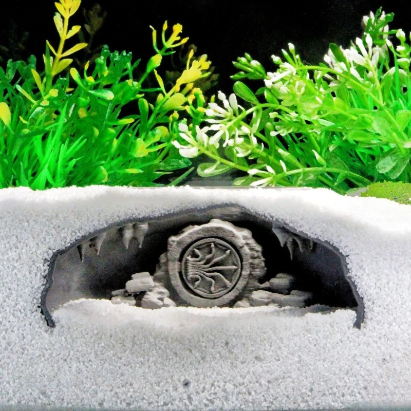 3D Print Slytherin Chamber Secret Cave Statue Aquarium Hide,Multi-Opening Shelter for Betta Fish Shrimp Crab,Habitat Décor