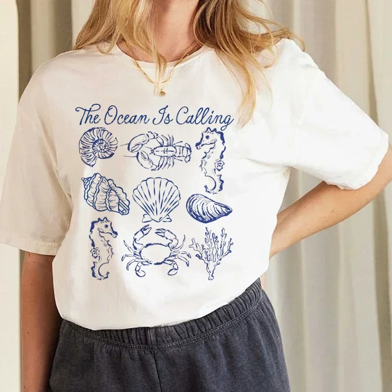 Loisirs vacances femmes à la mode T-Shirt voyage modèle à manches courtes coton T-Shirt basique polyvalent haut femme vêtements