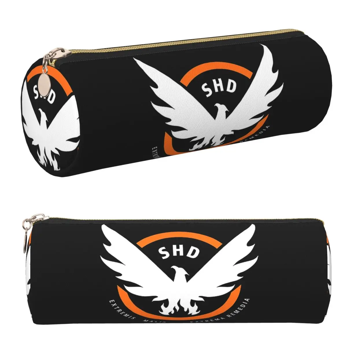Game Tom Clancys The Division SHD Seal Pencil Cases Pen Holder Cylinder Pen Box Pencil Bag for Boy Girl Gifts