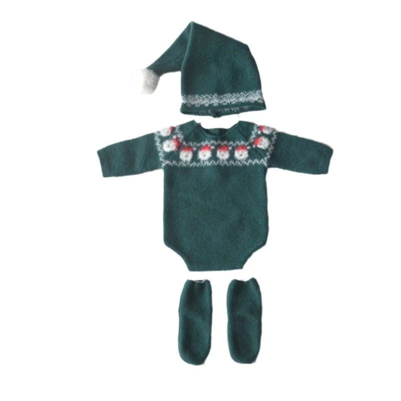 Newborn Baby Knitted Photo Ensembles Newborn Photography Costume Gift QX2D