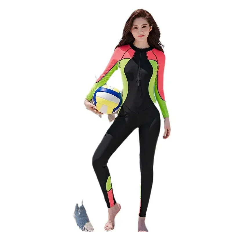 

Outdoor Women's Wetsuit Sunscreen Long Sleeves Trousers Surf Swimsuit Jellyfish Suit Sports Fitness Equipment Wetsuit Women