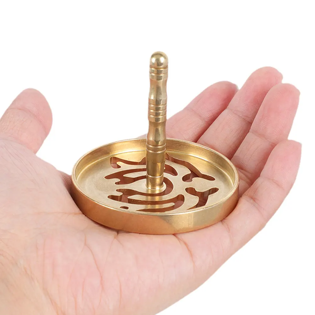 Copper Incense Press Mold Flat Smooth Gray Ash Shape Classic DIY Incense Making Mold Tool for Living Room Office Meditation Tea