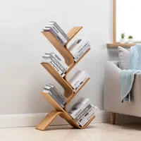 Tree Bookshelf Floor Standing Display Rack Holder Shelves Wooden Romantic Support Bookcase Portable Nordic Furniture