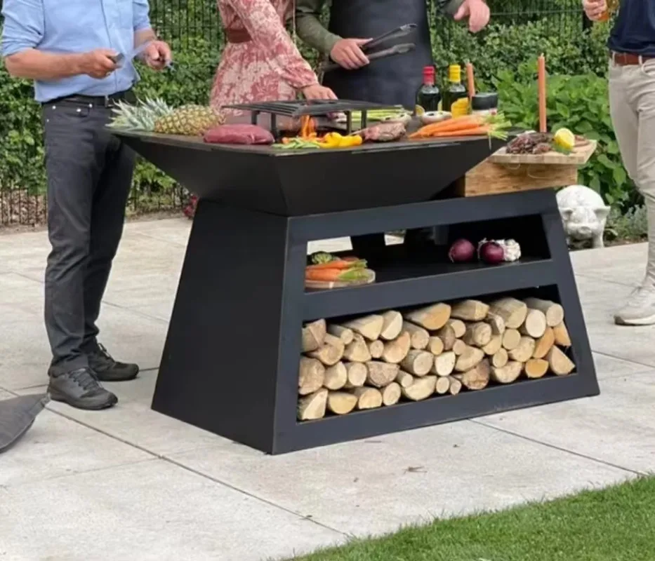 Professional Outdoor Steel Bbq Grill Manufacture Outdoor Charcoal Fire Pit Bbq for Sale