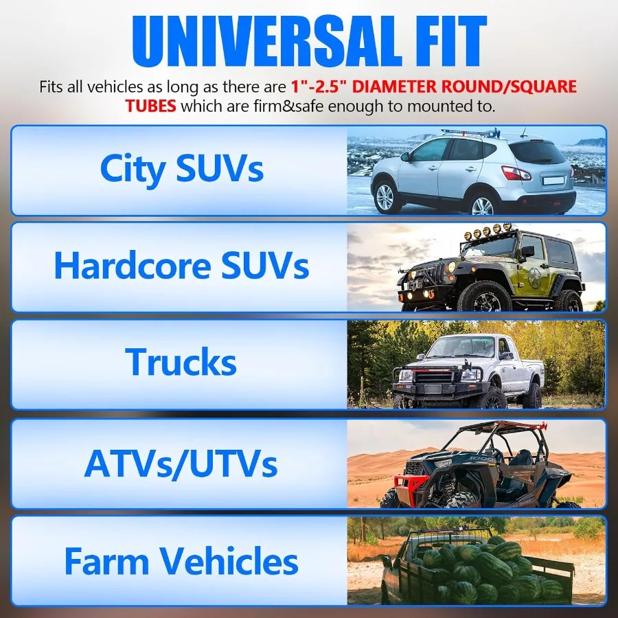 حامل مقبس عالي الرفع 12.5 حامل عالمي قابل للتعديل للمركبات والشاحنات الطرق الوعرة متوافق مع Polaris RZR مثالي لـ Trai #3