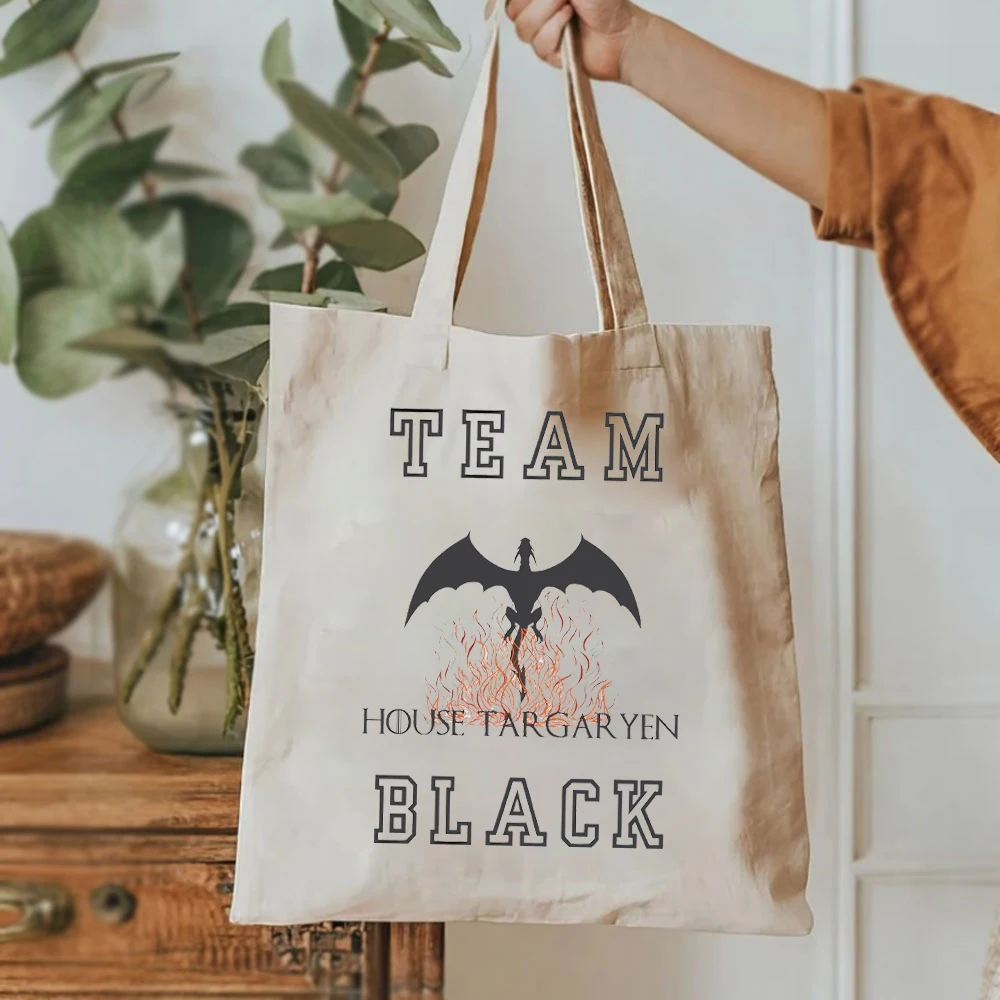 Rhaenyra Targaryen Tote Bags House Targaryen Ladies Shopping HandBags House of The Dragon Bags daemon targaryen Women's Handbags