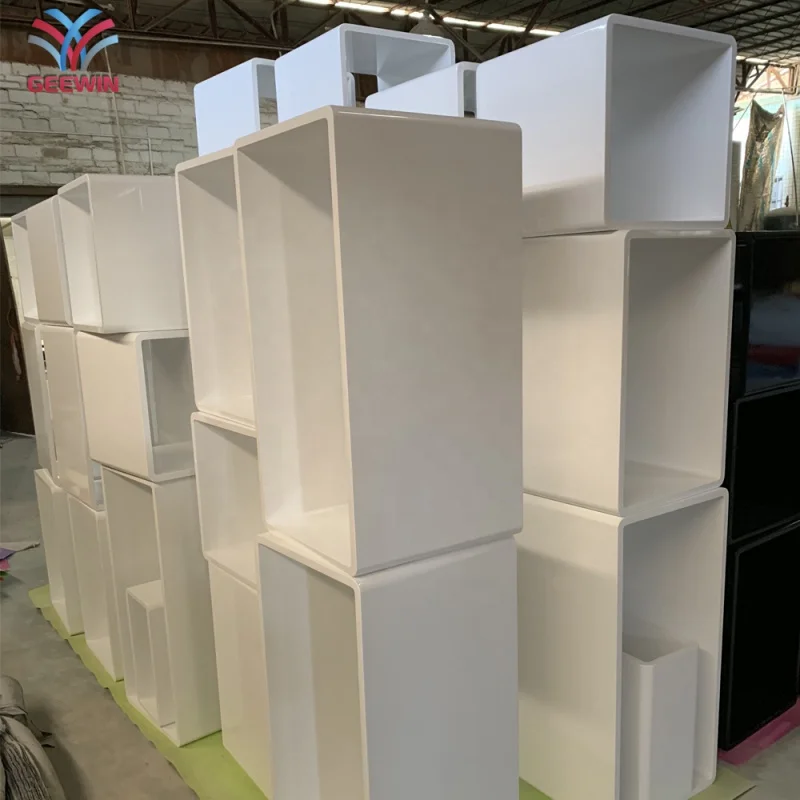 custom.Hot Sale Retail Clothing Shop Fitting Display Stand Wooden Cube Shelf Jeans
