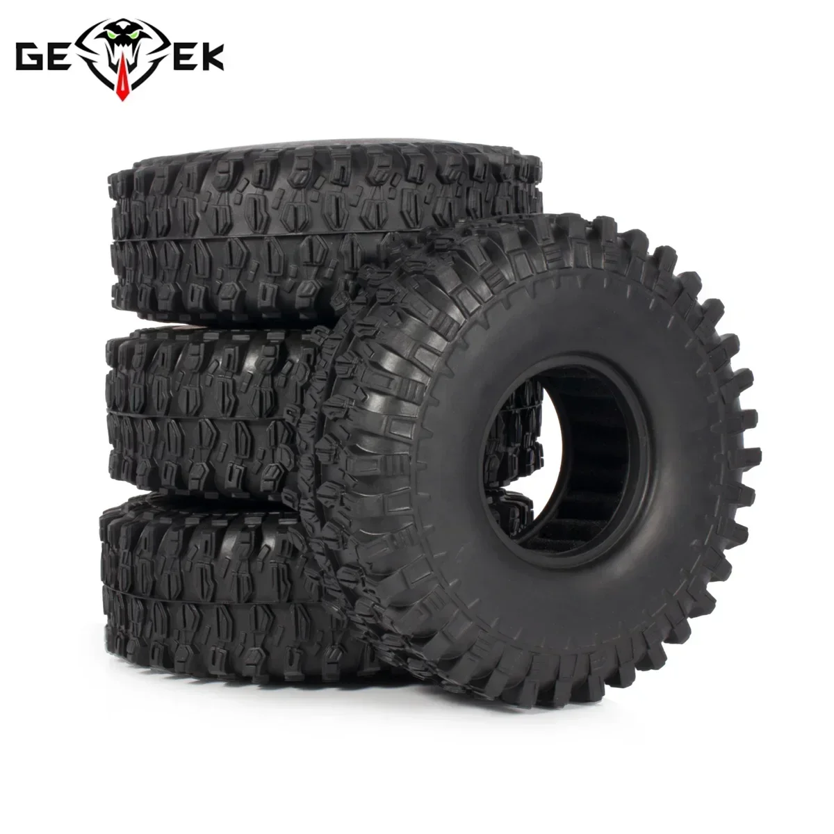 4 SZTUK 1.9 Opony gąsienicowe 120 mm z wkładkami piankowymi do 1/10 RC Rock Crawling Wheels SCX10 Element Enduro TRX4 Gen8 Gamde R1 CC01 D90