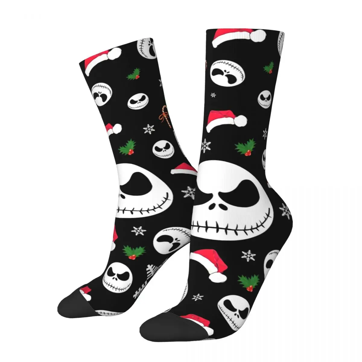 

Зимние теплые мужские и женские носки с сумасшедшим дизайном Jack The Nightmare Before Christmas, дышащие средние носки-трубы