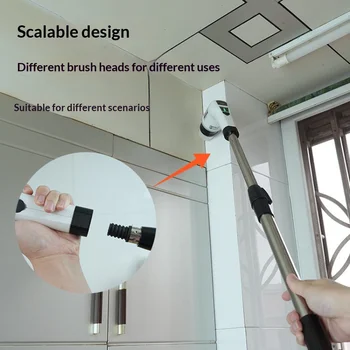 HOMEFISH Cordless Spin Scrubber Electric Cleaning Brush for Bathroom Kitchen Toilet…