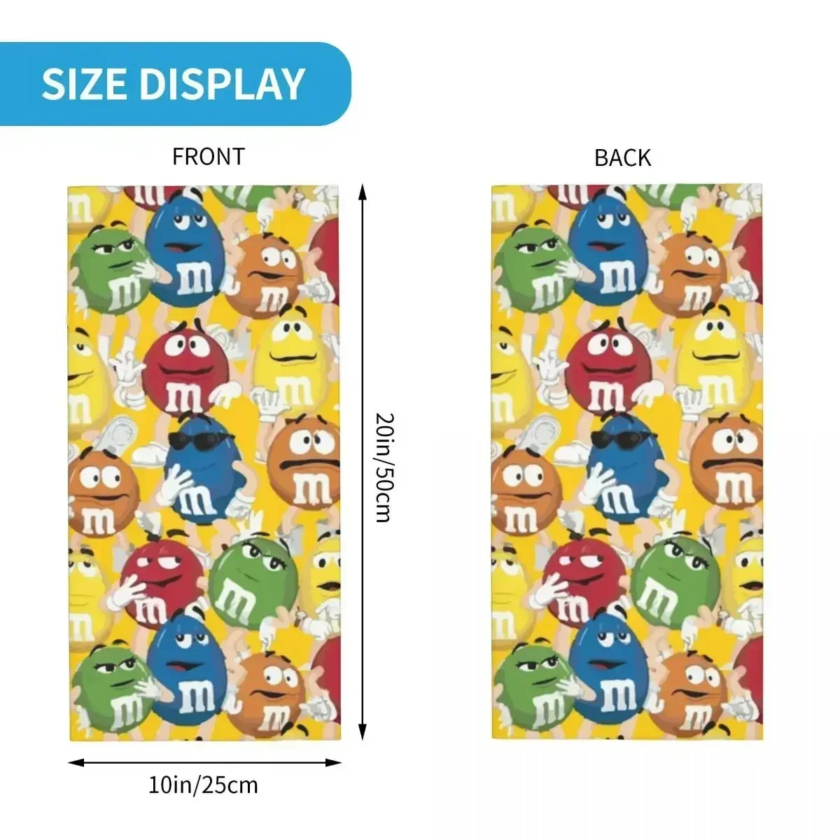 M و MS كاندي شخصية باندانا الرقبة الجراب مطبوعة التفاف قناع وشاح WarmFaceMask المشي لمسافات طويلة الصيد للجنسين الكبار قابل للغسل #6