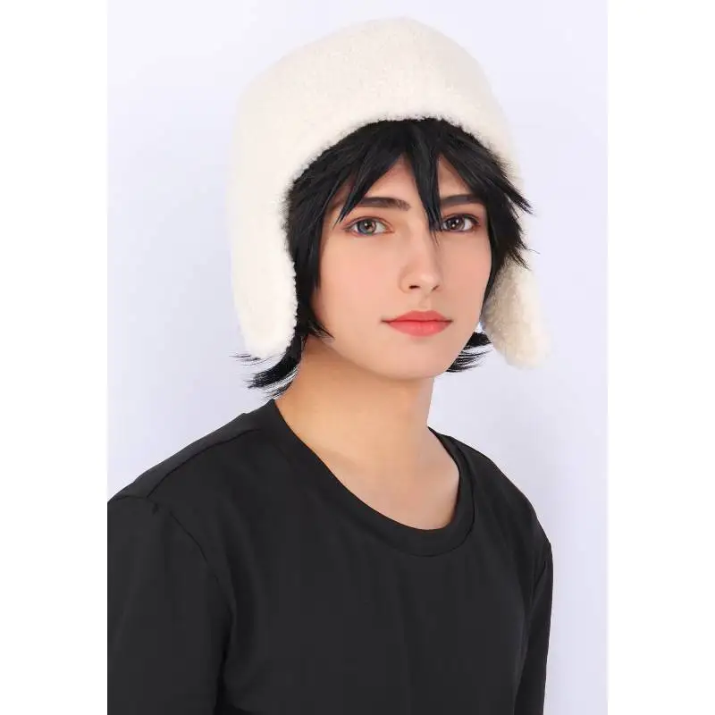 WENAM biała czapka Ushanka z polaru Fyodor Cosplay czapka średniowieczna ciepła czapka zima białe do uszu chronić rosyjskie zimowe kask narciarski