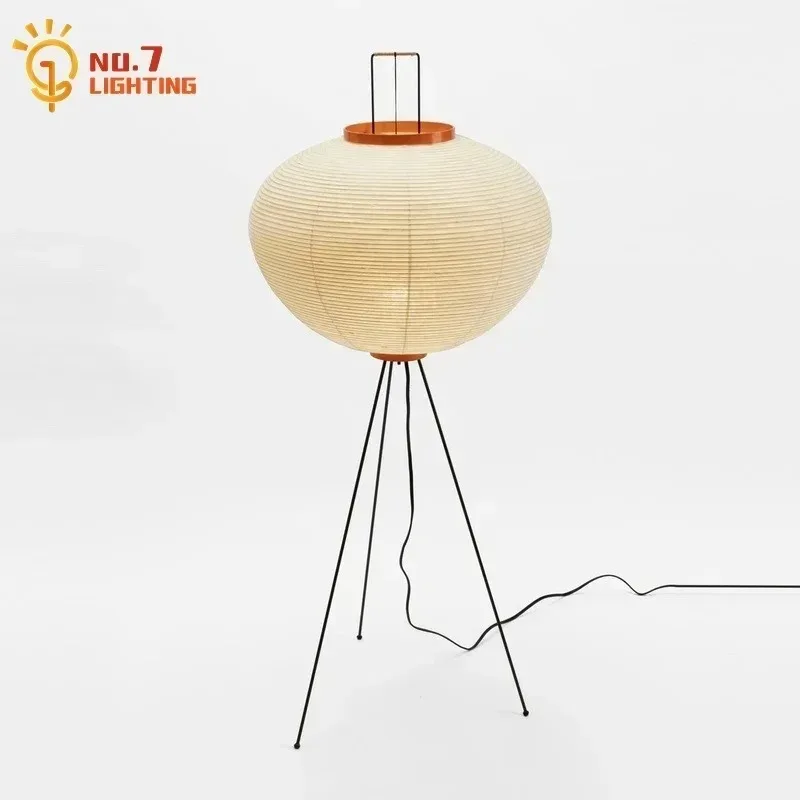 Japanese Design Akari Noguchi Yong Table Lamp LED E27 Rice Paper Desk Lights for Living/Model Room Background Bedroom Cafe Study