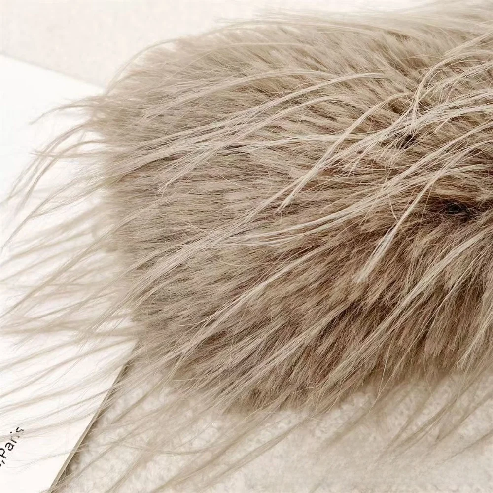 

Модный женский шарф из искусственного меха, зимняя теплая длинная шаль, однотонный ветрозащитный чехол на шею