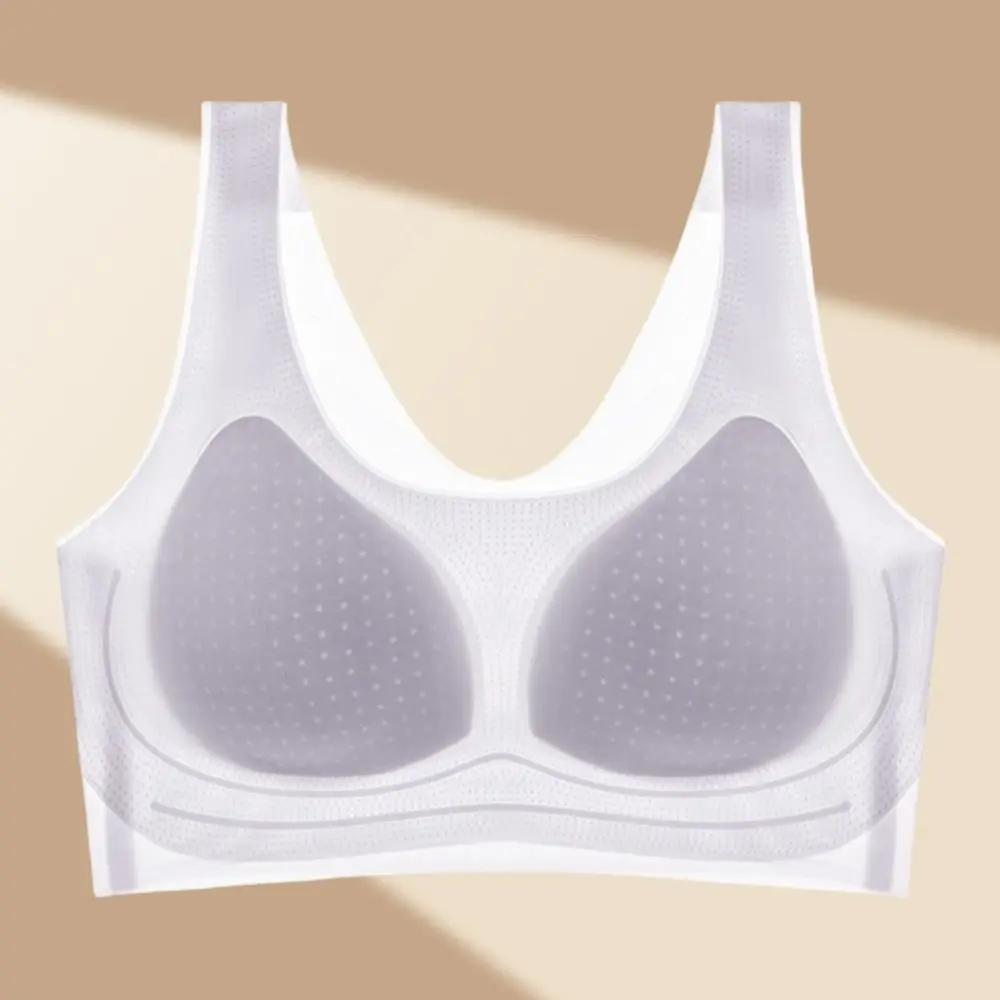 

Close-fitting Wireless Deep V Bra Anti-sagging Traceless Thin Ice Silk Brassiere Gathered Breasts Lingerie Seamless Bras Yoga
