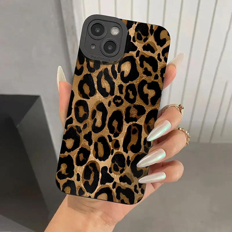 Fashion Leopard Heart Phone Case For Xiaomi Mi 14T 12T 11T 11 10T Poco X5 F5 X4 M4 F4 X3 M3 Pro Lite 4G 5G Soft Silicone Cover