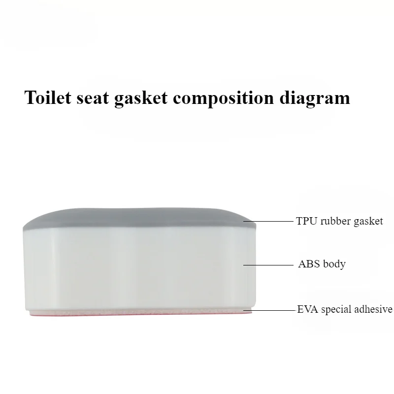 Toilet Cover Cushion Gasket Toilet Cover Raised Fittings  Toilet Foot Pad Bathroom Accessories Bathroom Set