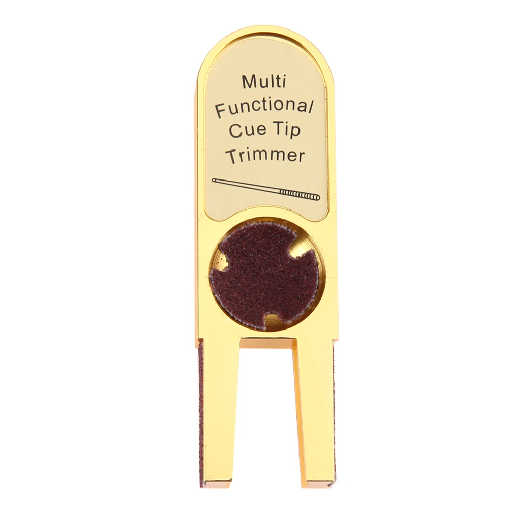U Shaped Cue Tip Trimmer Multi-Function Billiards Pool Cue Tip Shaper Tool Cue Tip Scuffer Burnisher Billiard Accessories