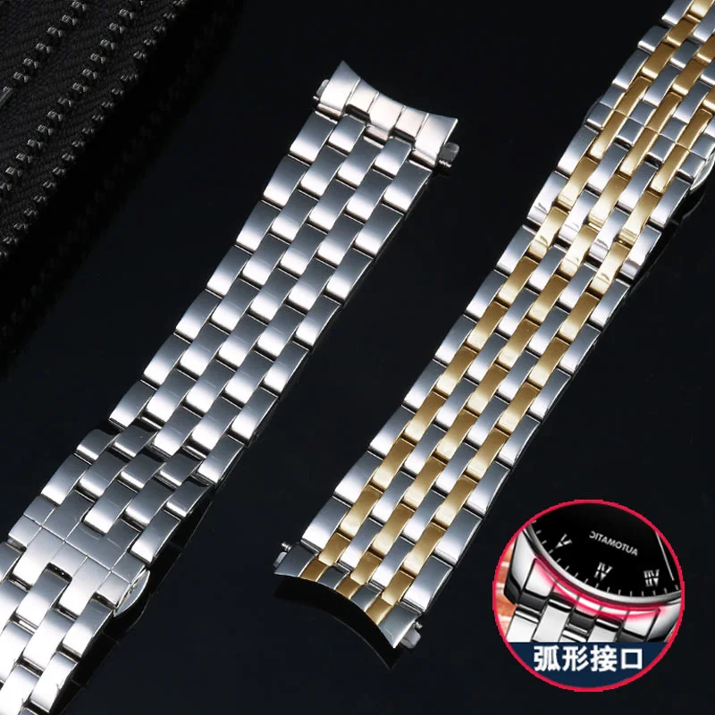 18MM 19MM 20MM 21 22MM For Citizen Tissot Casio Longines MIdo Rossini Stainless Steel WatchStrap Men and Women Curved Watchband