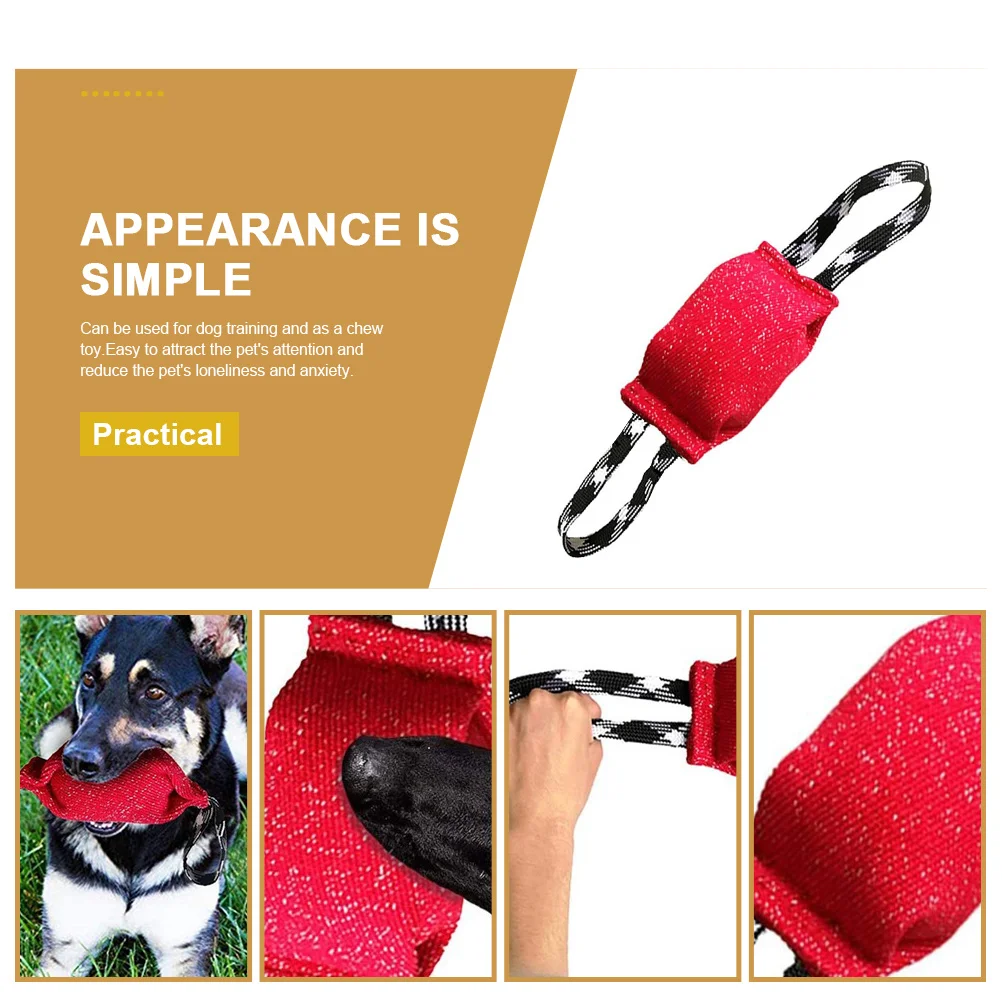 

Wear-Resistant Dog Bite Pillow With Handles Durable Molar Training Puppy Tug Play Long-Lasting Dog For Chewing Relief Pet