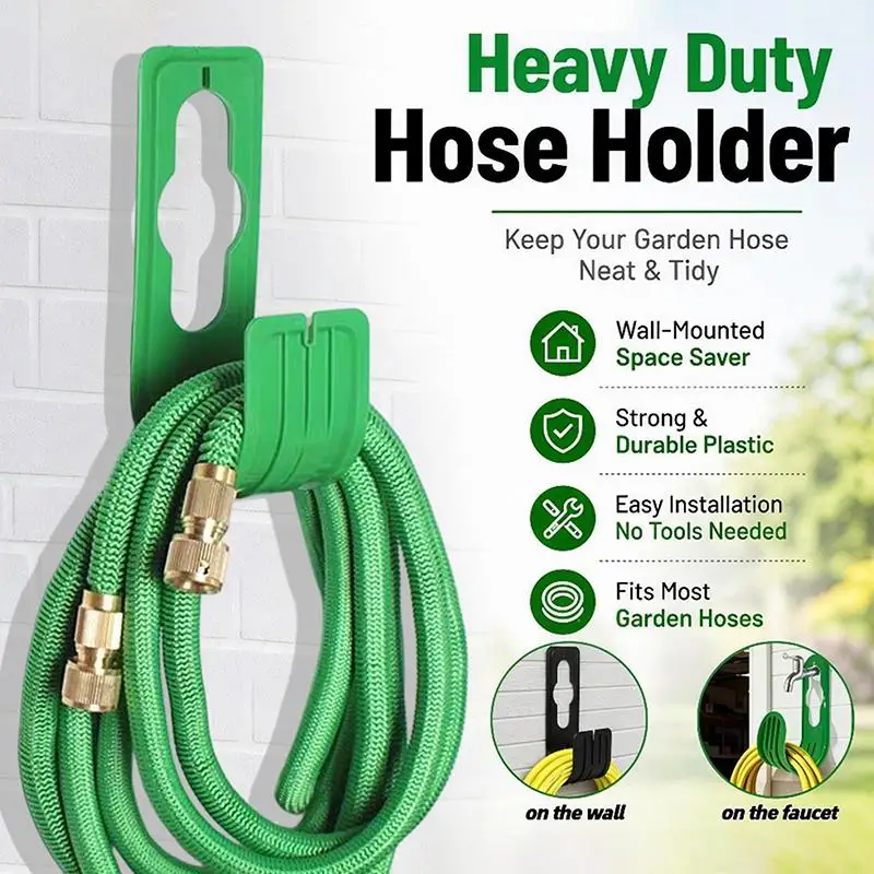 Water Pipe Storage Hooks Heavy-duty Watering Hose Rack Outdoor Wall Mounted Garden Hose Holder Racks