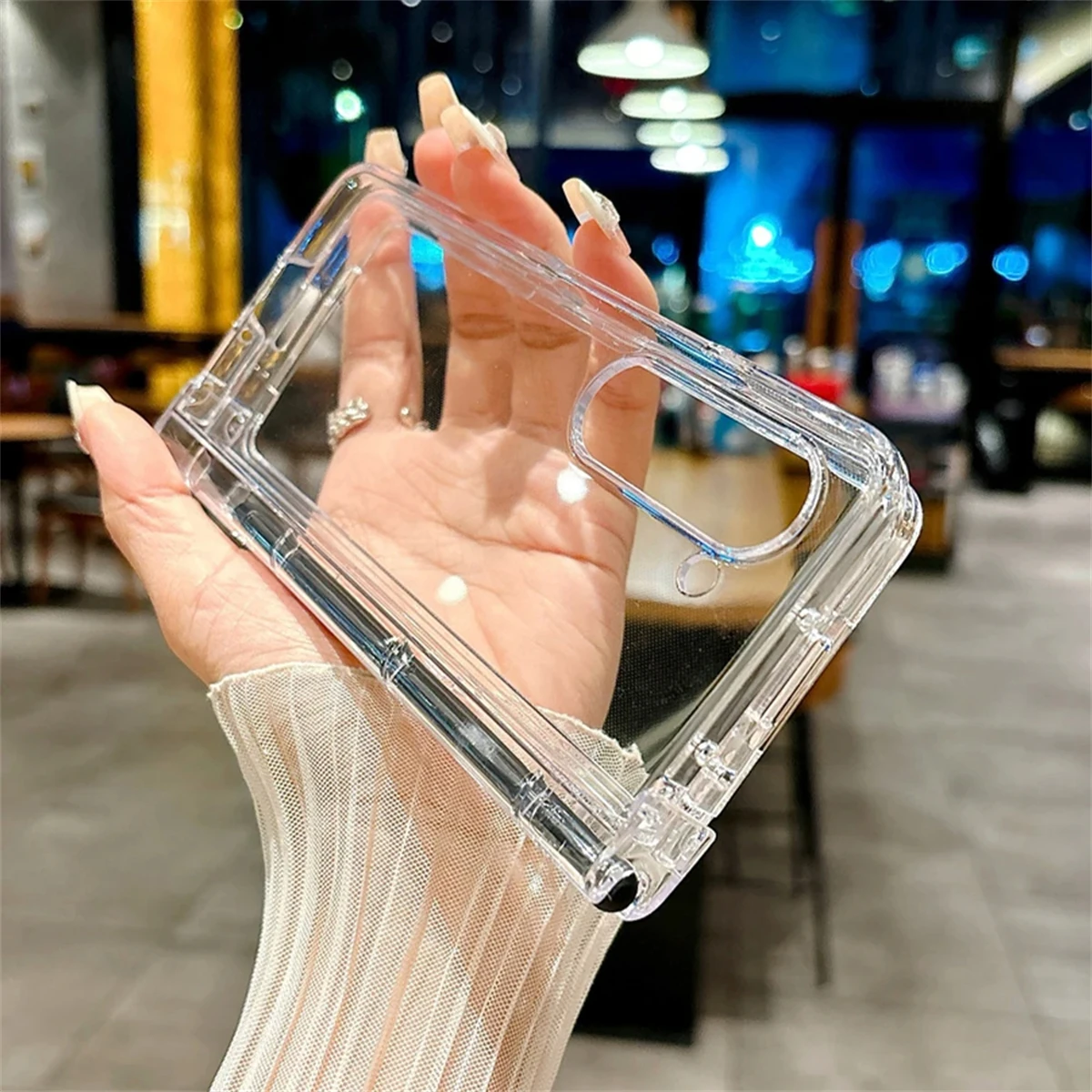 Transparent Shockproof Armour Phone Case for Samsung Galaxy Z Fold 6 5 4 3 5G Hinged Protective Hard Acrylic Cover with S Pen - Image 4