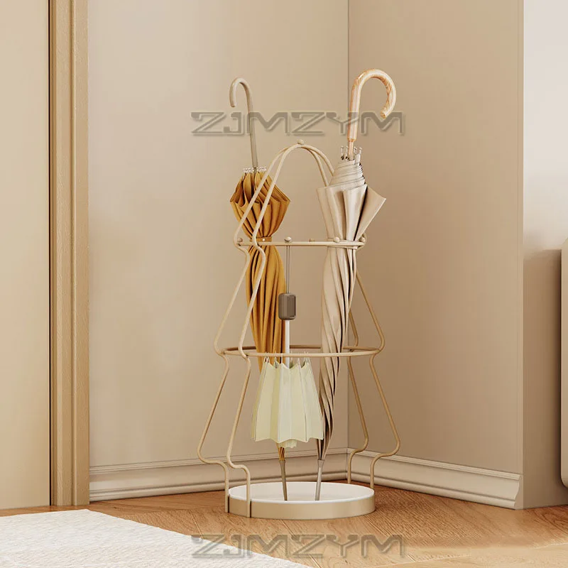 Anti-Leakage Umbrella Rack Multi-in-one High-Capacity Water Drain Stand‌ Umbrella Organizer With Hooks For Hanging Umbrellas