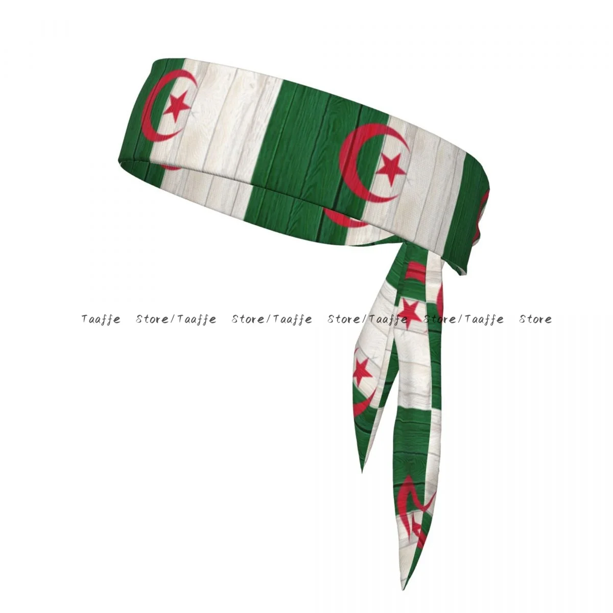 Head Tie Sports Headband Algeria Flag Old Wood Plank Athlete Sweatbands Head Wrap For Working Out Running Yoga