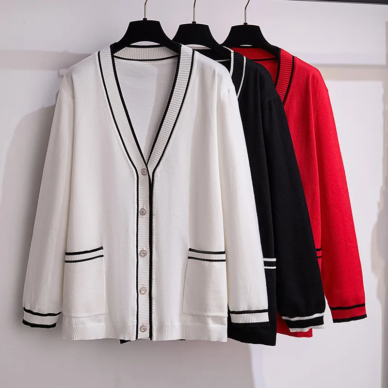 Plus Size Women Clothing 6XL 7XL 100/150kg Oversized Women Winter Wear Bust 150/160cm Loose Cardigans Sweater Knitted Coats