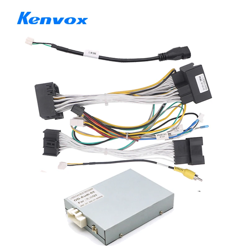 Android Car Radio 16pin Stereo Wire Harness power Adapter Canbus Box Decoder For Audi Q5 Q4L Q3 2011-2018 high config