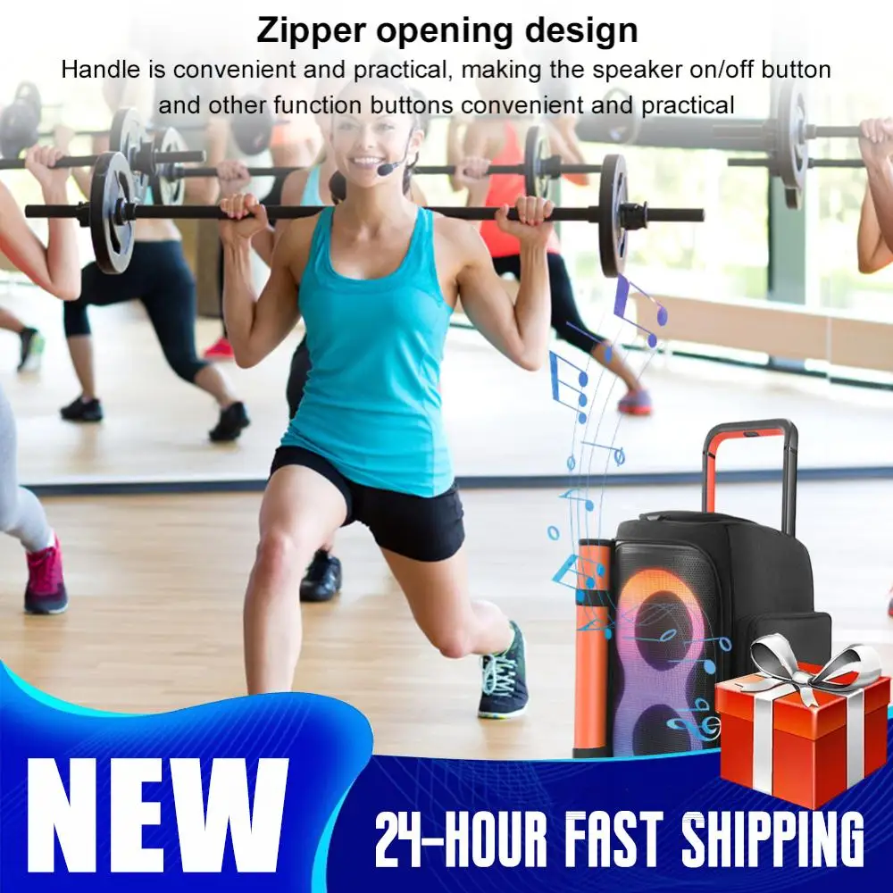 

Speaker Dust Protective Cover for JBL PARTYBOX 520 Storage Bag Portable Speaker Dust Case w/ Mic Pocket Double-Sided Speaker Bag