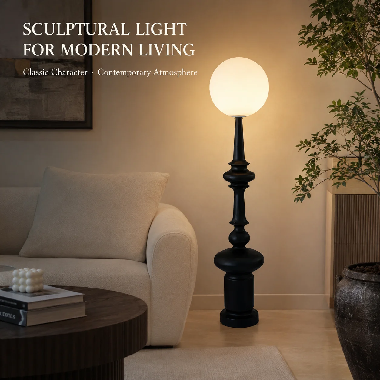 Italian Roman Column Vintage Floor Lamp Living Room Sofa Side Bedroom Bedside Table Lamp Atmosphere Floor Lamp